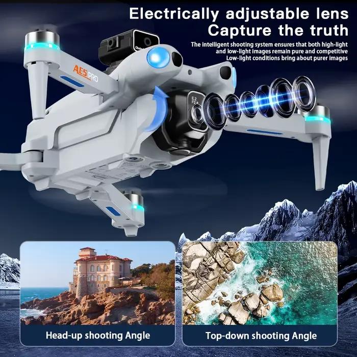 Drone Lenovo AE5 4K et 8K Double Caméra Rotation 360° Drone Pliable Avec Moteur Sans Balais, WIFI 5G, FPV, Télécommande et Écran Pour Capturer Des Moments Uniques