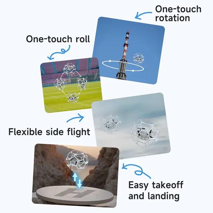 AXNEN R3 Football RC Drone sphérique 2.4G 3D Flip une clé décollage Auto maintien d'altitude RC quadrirotor