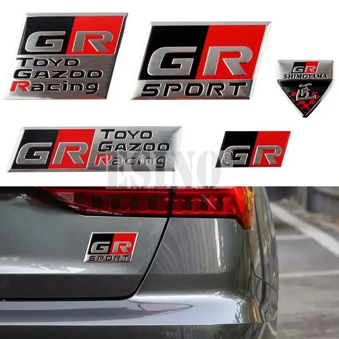 Nouvel emblème adhésif en alliage d'aluminium 3D Gazoo Racing GR GR Sport pour Toyota Supra AE86 GT86