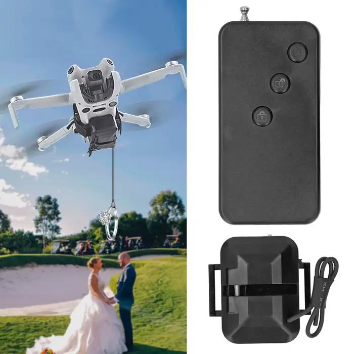 Drone RC Airdropper avec chargement USB sécurisé, portée de 500 m, léger, batterie 300 mAh, dispositif de transport en ABS pour mariages