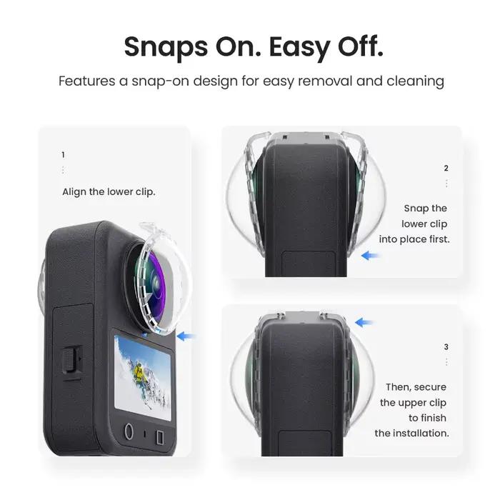 Protections d'objectif transparentes aMagisn pour DJI Osmo 360