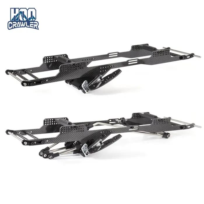Kit de châssis LCG en carbone Performance RC avec plaque antidérapante Delrin pour plates-formes Comp sur chenilles 1/10 RC Capra SCX10 II