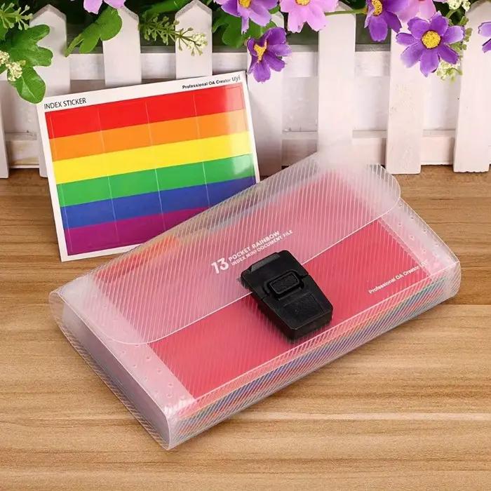 Organisateur de documents de bureau de style accordéon, porte-documents multi-poches A6, support de table portable pour reçus