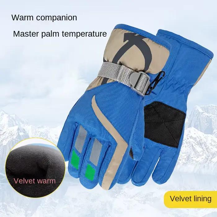 Gants de ski chauds et imperméables pour enfant, mitaines d'extérieur pour fille et garçon de 4 à 15 ans, collection hiver