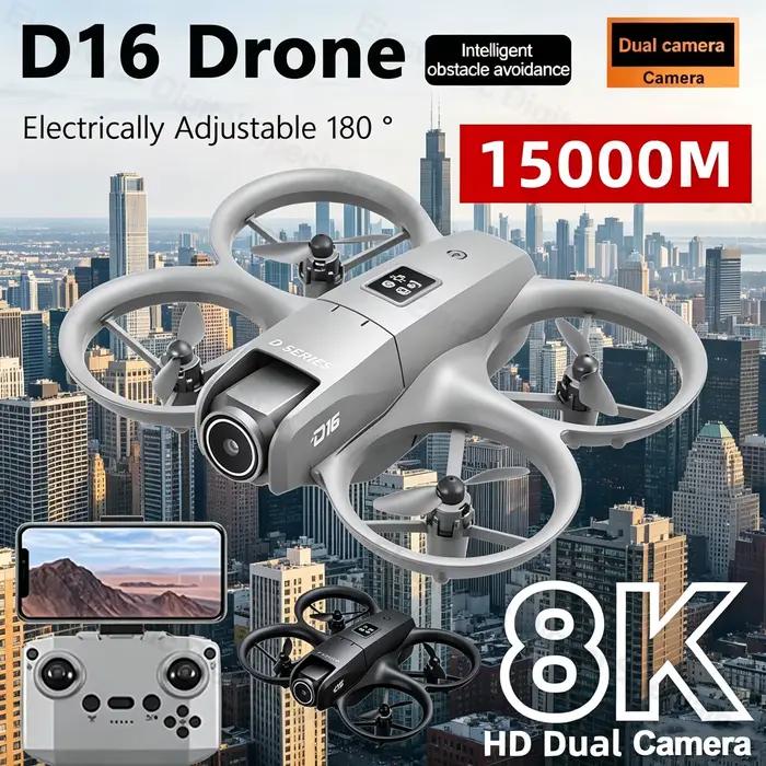 Drone D16 8K Mini HD Double Caméra Professionnelle 180 °