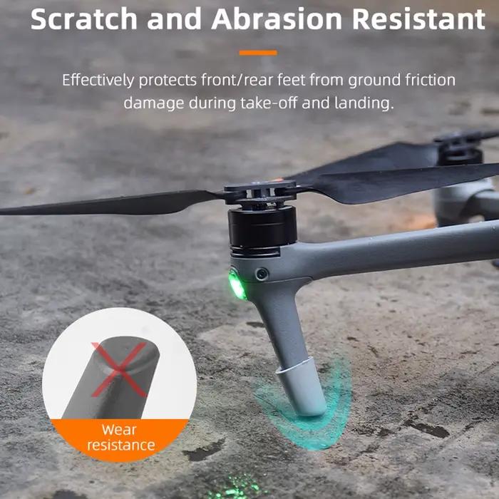 Tapis de train d'atterrissage en silicone souple pour DJI AIR 3/Air 3S Drone Corps Support Jambe Anti-usure Protection Pied Couverture Garde Support Accessoires Occasions Spéciales