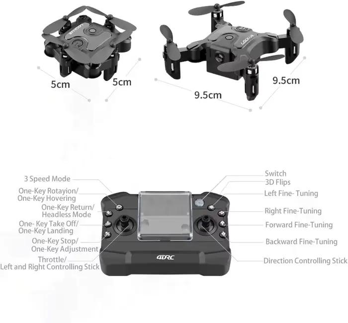 4DRC V2 Mini Drone HD caméra pression d'air maintien d'altitude WiFi FPV RC Drones hélicoptère pliable Dron jouet cadeau