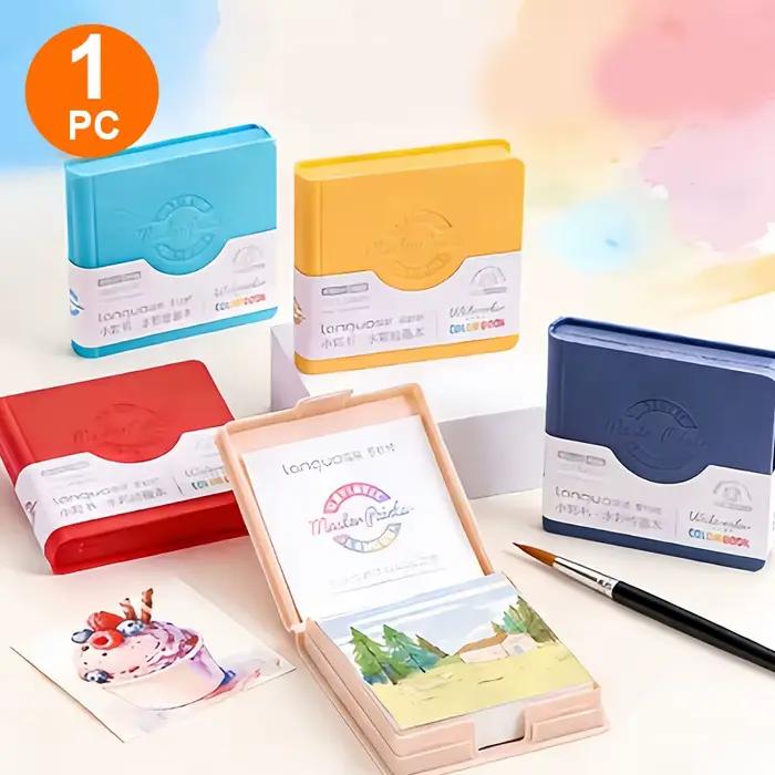 1 carnet de croquis pour aquarelle, comprenant 1 carnet et 1 stylo, chaque carnet contient 50 feuilles, mini carnet de croquis pour aquarelle, carnet de dessin portable | Parfait pour le dessin arti