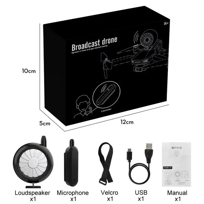 Haut-parleur sans fil pour drone DJI Lito X1/Neo 2/Mini 5 4 3Pro/Neo/FLIP/Air 3/3S
