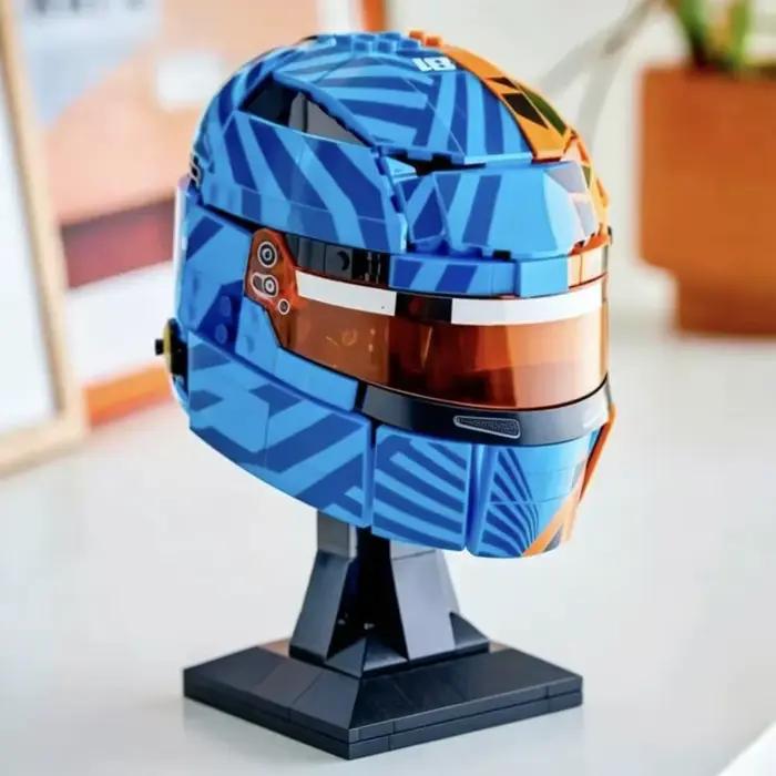 Nouveauté 2026 : Ensemble de 793 pièces de blocs de construction de modèle de casque de pilote de course Oscar Piastri, thème flotte de voitures de course, pour cadeaux d'anniversaire et de festival