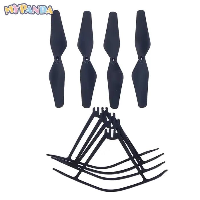 Kit de Pièces de Rechange pour Drone F84 4 Pièces en Plastique Blanc Jaune Hélices Lames Accessoires Protection Occasions Spéciales