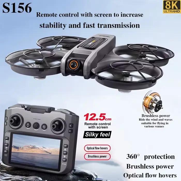 Drone S156 GPS 8K Professionnel HD 360 2026 ° Quadricoptère pliable avec double caméra