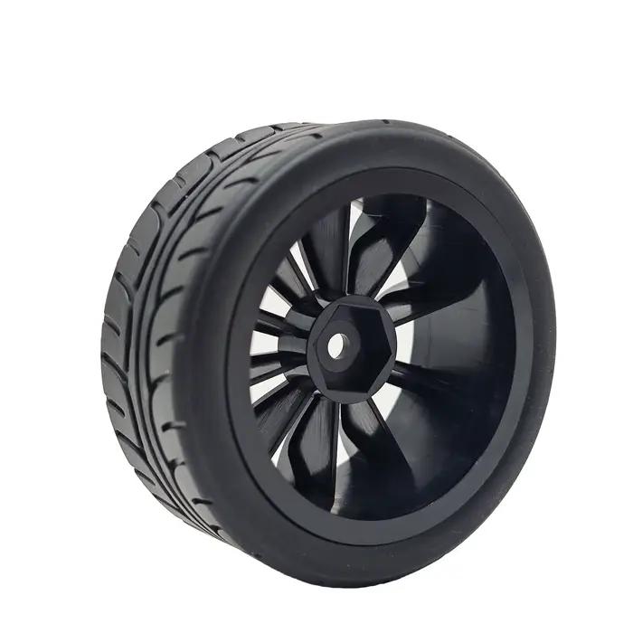 Pneus et roues de rallye RC 1/10, pneus hexagonaux de 12 mm pour voitures de tourisme et de drift sur route 1:10 1/12 Tamiya TT01 TT02 Traxxas