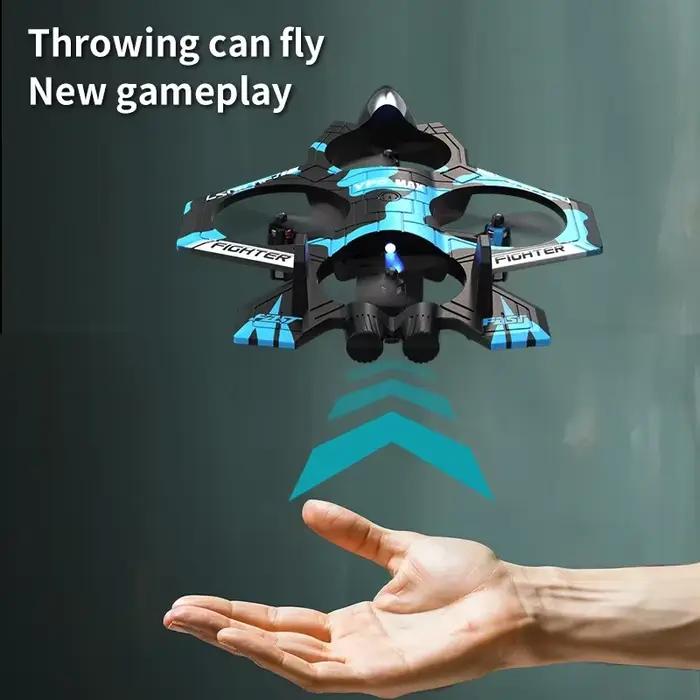 2025 nouveau Drone quadrirotor de chasse cascadeur lumière avion RC quatre canaux vol stationnaire haute Altitude rouleau effet spécial 