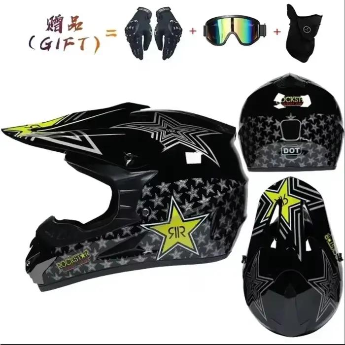 Casque de moto intégral course hors route Cross motocross Capacete Motocross Cascos Para Motos montagne descente vélo DOT