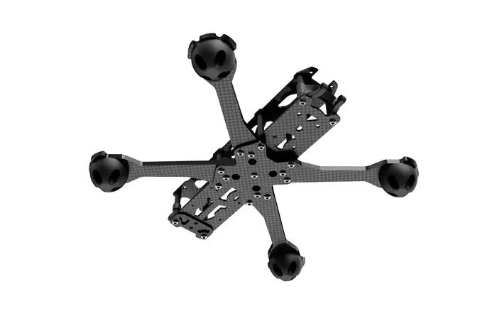FPV51D9 5 pouces FPV quadrirotor cadre de Drone de course en Fiber de carbone Train léger haute résistance pour utilisation d'impact matériau T700