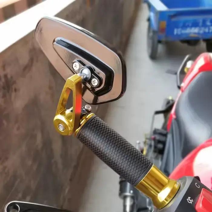 Racing LOGO 1 Paire de rétroviseurs de moto universels 7/8" 22mm pour extrémité de guidon de scooter, accessoires de rétroviseurs