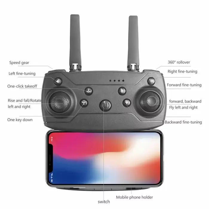 Drone E99 K3 Pro HD 4K avec caméra, mini-hélicoptère RC pliable pour tous les âges, occasions spéciales et captation de vues panoramiques