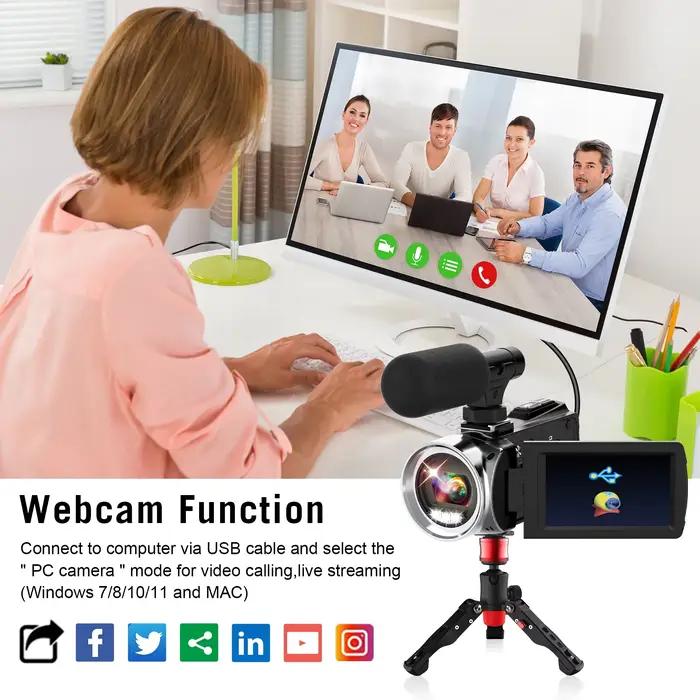 Caméscope 4K avec Microphone