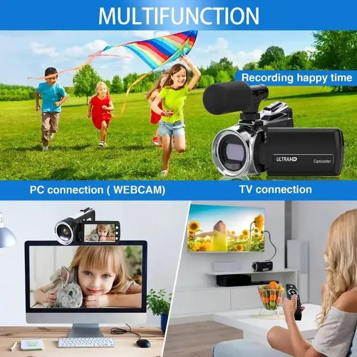 Caméscope 4K avec Microphone