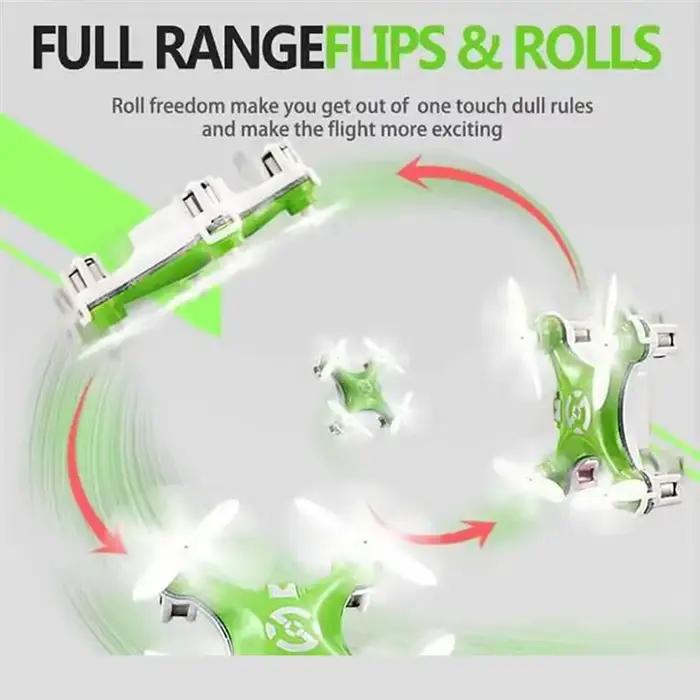 Fortement recommandé - Quadricoptère RC Cx10 Mini Drone télécommandé 2.4G 4CH avec LED
