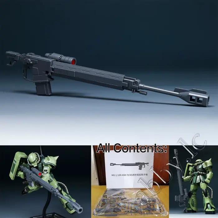 Modèle en plastique de fusil d'anti-soleil de ASR-78 MS pour MG 1/100 Zaku I II 1 2 Le MS-06S C R de MSD Cucuruz Doan d'origine MS-05 la mobilité élevée