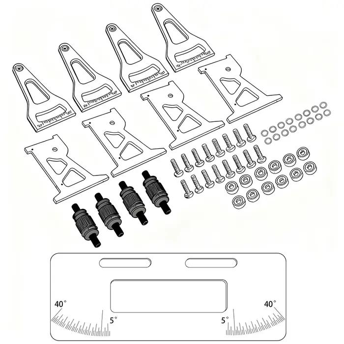 Hobby RC – système de configuration de châssis de route en alliage d'aluminium