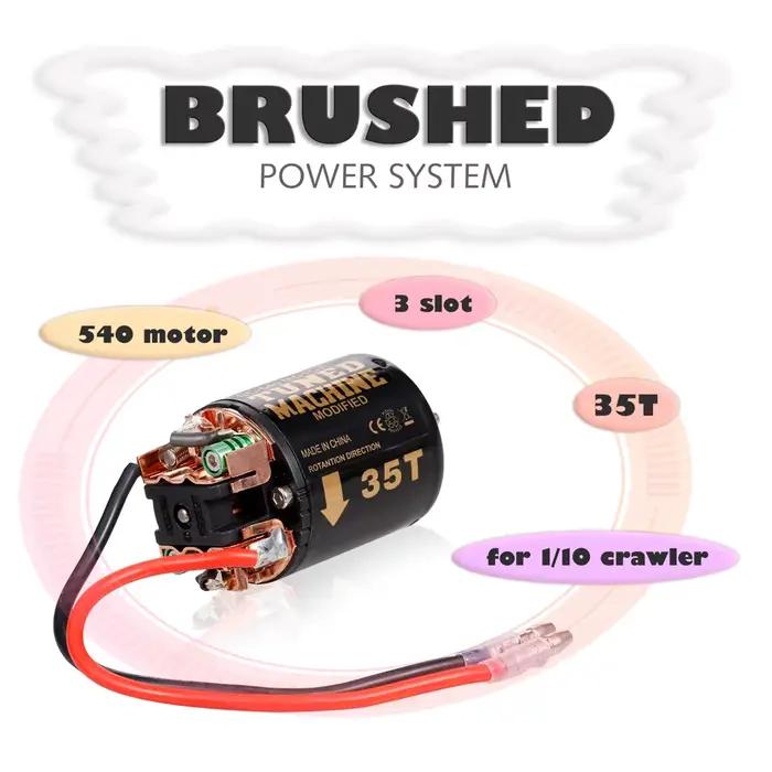DSPOWER 540 moteur brossé étanche 13T 21T 35T 45T 55T 80T pour 1/10 RC voiture chenille axiale SCX10 90046 Traxxas TRX4 Redcat Gen8