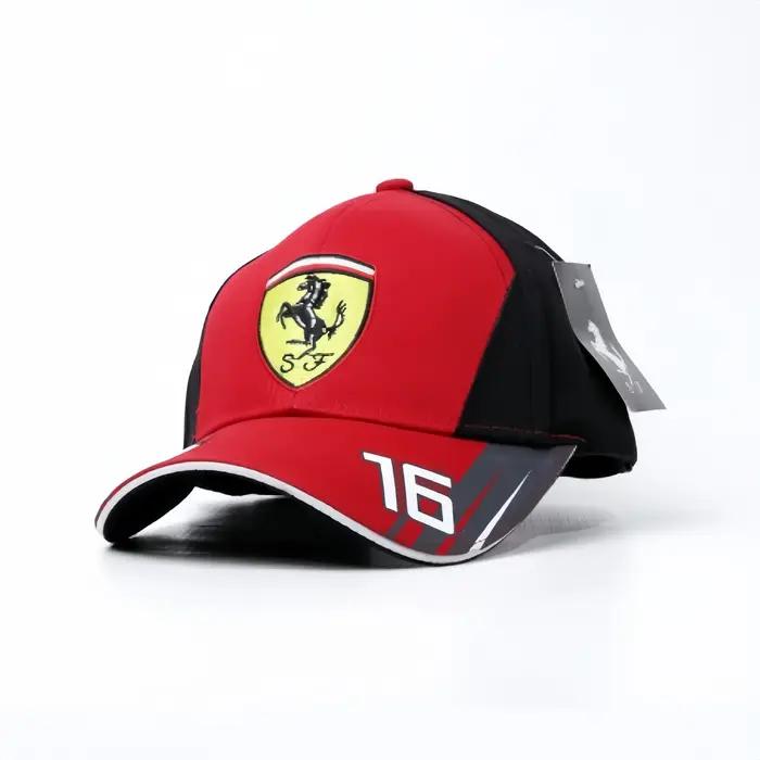 Casquette de baseball Scuderia Ferrari Team 2023 Hamilton, Leclerc, casquette de pilote, casquette Ferrari Racing 2023 numéro 16, casquette pour fans