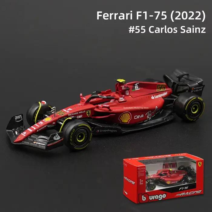 Miniature Ferrari 2022 F1-75 modèle de collection en métal moulé sous pression pour passionnés de voitures de course et collectionneurs occasions spéciales