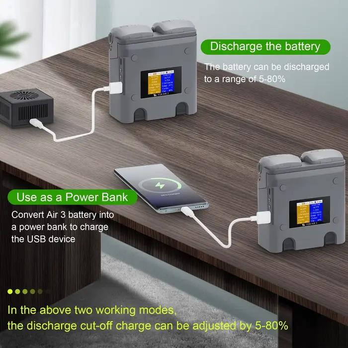Chargeur Intelligent de batterie de Hub de charge d'affichage numérique bidirectionnel pour Drone de banque