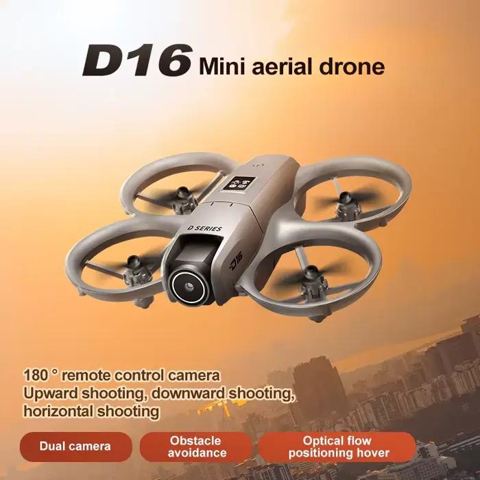 Mini drone D16 8K HD avec double caméra professionnelle 180 °