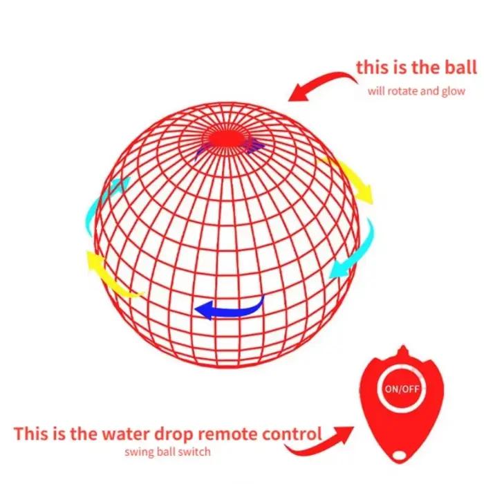 Jouets hélicoptères volants Magic Ball Spinner 360 ° Drone volant rotatif avec lumière, mini UFO, jeu pour enfants, cadeau de Noël pour enfants