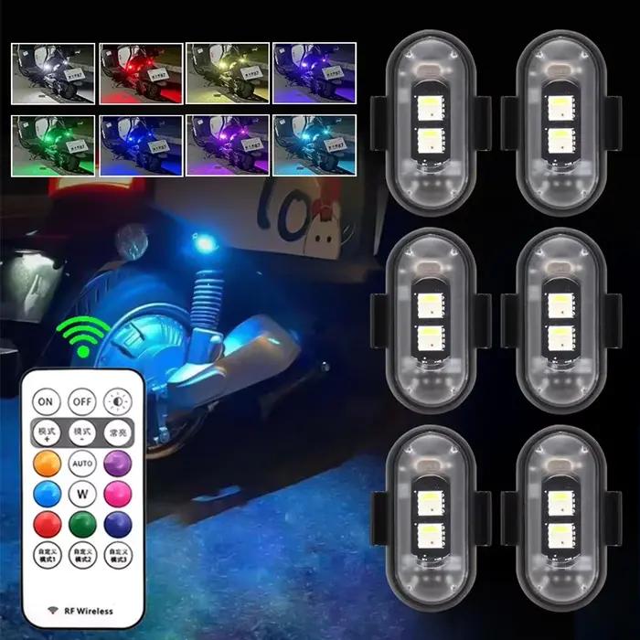 1-6PCS Feux stroboscopiques LED sans fil pour drone