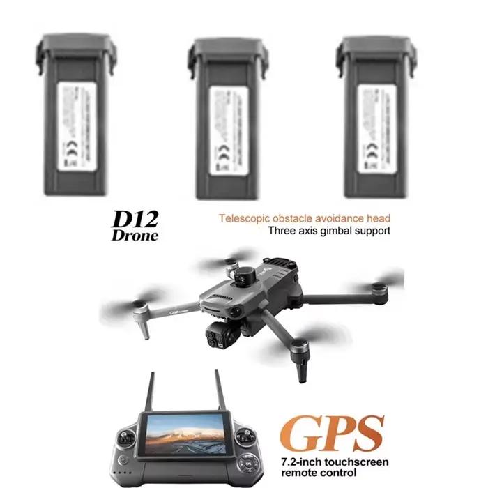 Batterie li-poly pour drone D12 Rc, 11.4V, 4500mAh, pour drone GPS D12