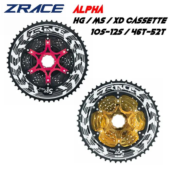 ZRACE ALPHA Cassette légère 10s 11s 12s roue libre de vélo VTT, moyeu libre HG / MS / XD, 46T / 50T / 52T
