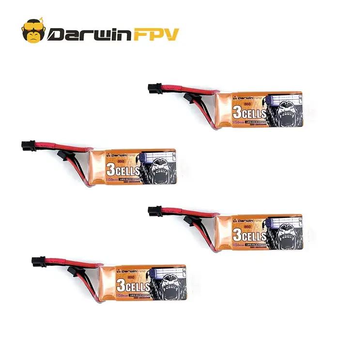 DarwinFPV-Batterie de importateur 3S FPV, 1150mAh, 60C, 11.4V