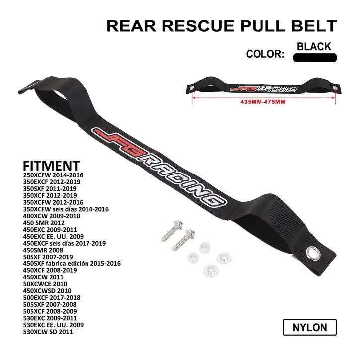Sangles de sauvetage avant et arrière JFG Racing pour moto KTM 250 350 400 450 500 XCF XCW XCFW SXF EXCF EXC SMR