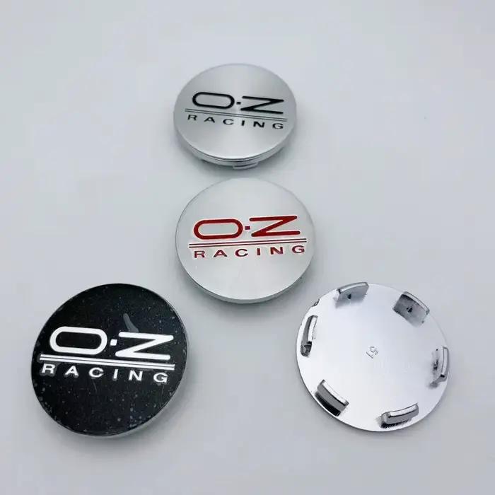 4 pièces Cache-moyeux de roue de voiture avec emblème O.Z OZ Racing, capuchons anti-poussière 51MM, clips 46MM, couvre-roues OZ, accessoires automobiles