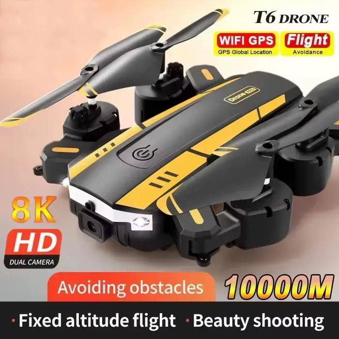 Drone T6 8K Professionnel Caméra GPS Évitement d'Obstacles Photographie Aérienne Flux Optique Quadricoptère Pliable Occasions Spéciales