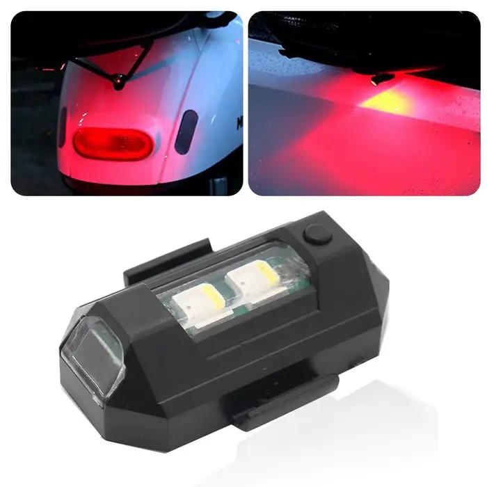7 couleurs Mini Drone RC lampe clignotante stroboscopique USB LED feux d'avertissement de moto