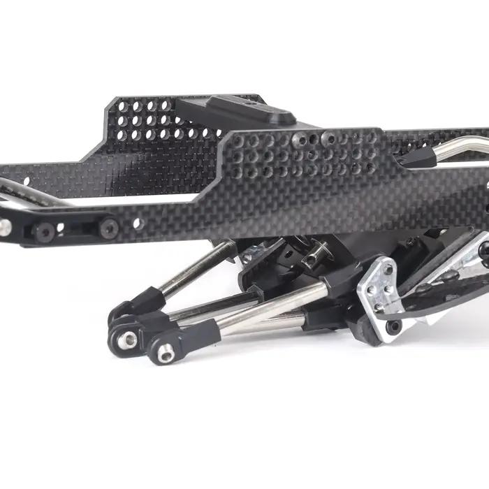 Kit de châssis LCG en carbone Performance RC avec plaque antidérapante Delrin pour plates-formes Comp sur chenilles 1/10 RC Capra SCX10 II