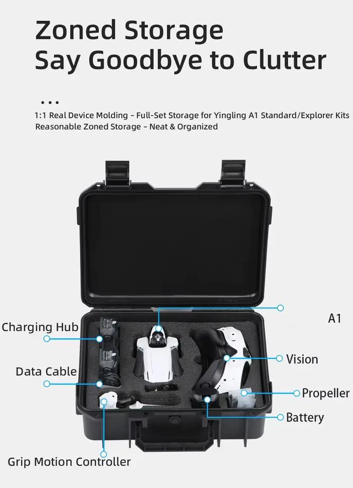 Étui de transport rigide pour drone Antigravité A1 avec protection antichoc pour lunettes de vision et accessoires de drone occaSIONS spécIALES