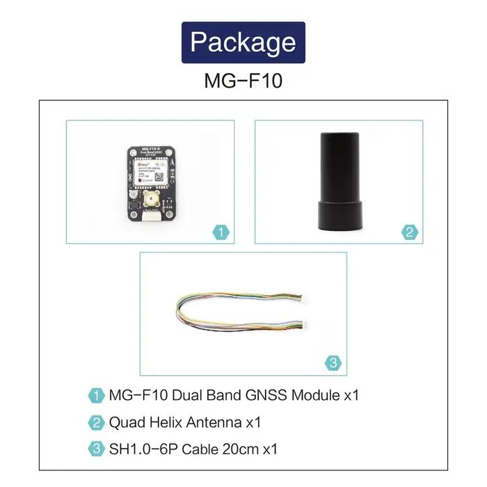 Module GNSS double bande MicoAir MG-F10 (L1 + L5) avec boussole IST8310