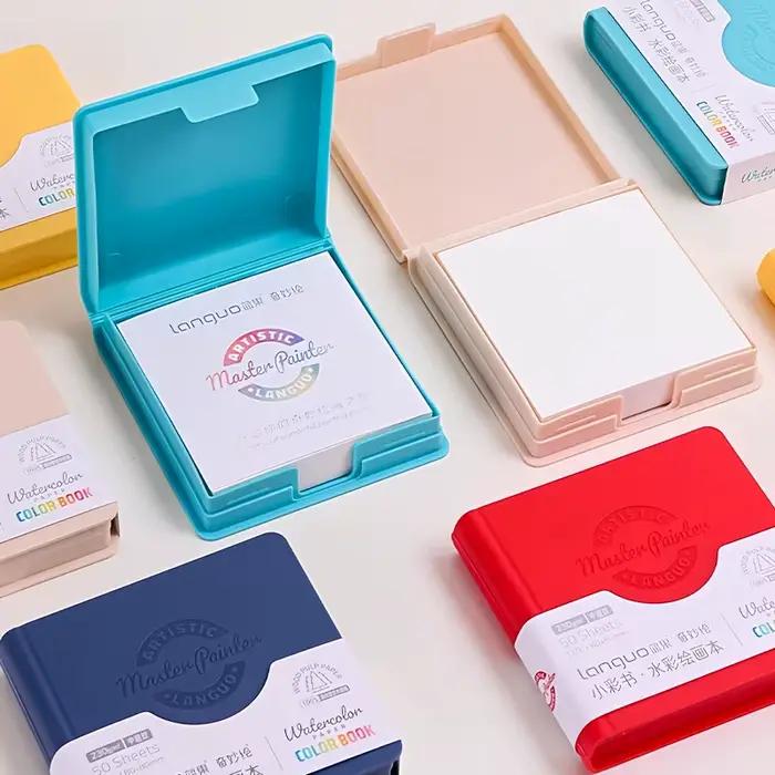 1 carnet de croquis pour aquarelle, comprenant 1 carnet et 1 stylo, chaque carnet contient 50 feuilles, mini carnet de croquis pour aquarelle, carnet de dessin portable | Parfait pour le dessin arti
