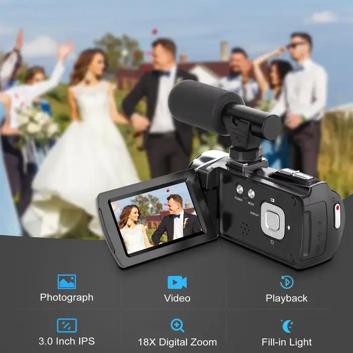 Caméscope 4K avec Microphone