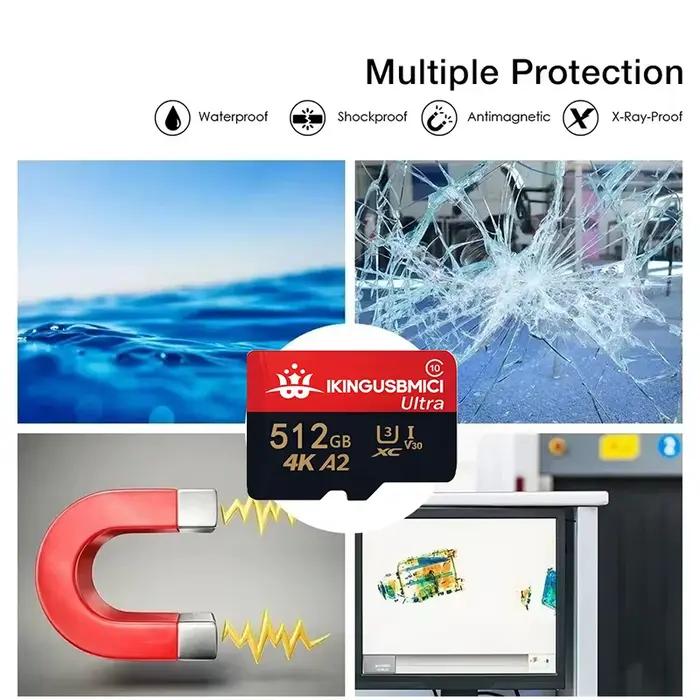 Carte Micro SD Spécifique aux Drones SDXC A2 4K V30 U3 Haute Capacité pour Drone, Smartphone, Tablette et Appareils Numériques Occasions Spéciales
