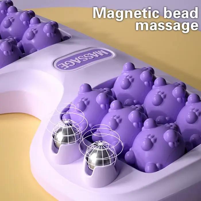 Rouleau de thérapie des pieds avec perles magnétiques et système de massage multipoint en trois couleurs
