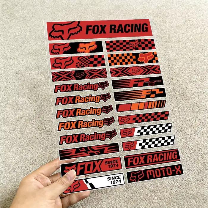 Autocollants universels réfléchissants et imperméables anti-rayures F-Fox R-Racing Fashion pour casque de moto, tasse, réfrigérateur