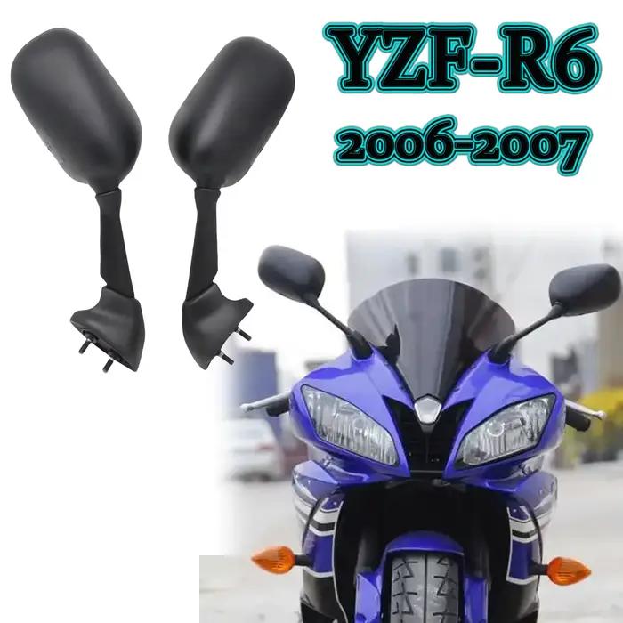 1 paire de rétroviseurs de course de moto pour Yamaha YZF-R6 YZF R6 YZFR6 2006 2007